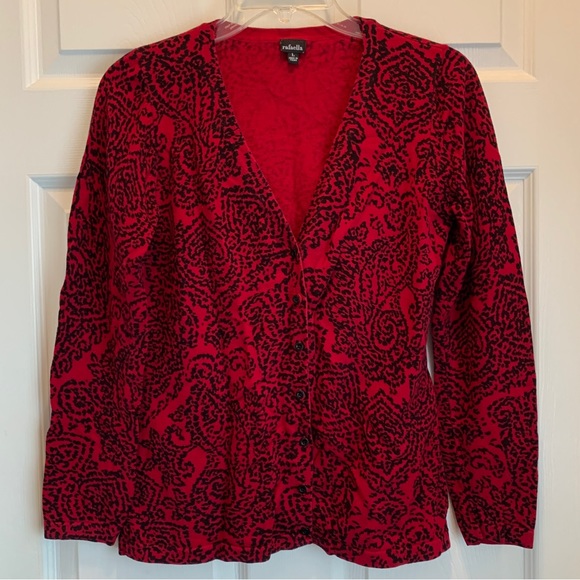 Rafaella Sweaters - Rafaela V Neck Cardigan Sweater